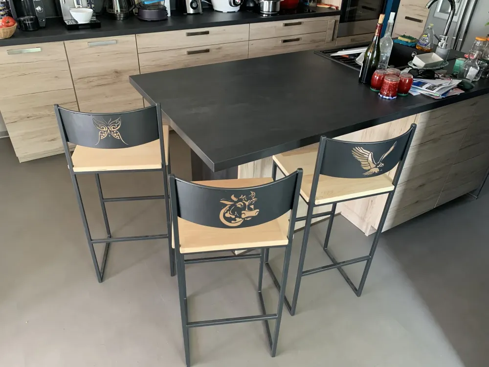 Mobilier en fer à Frasne